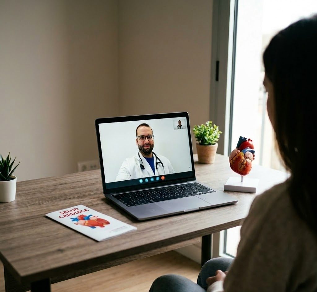 Cardiólogo de Clínica Digital en una consulta de cardiología online
